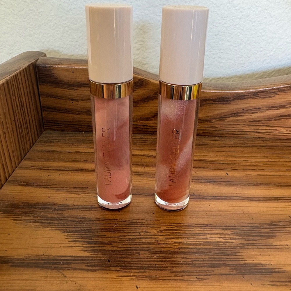 LAURA GELLER ITALIAN MARBLE GLOSSY LIP TINT DUO  0.12 OZ  ROSY NEUTRALS